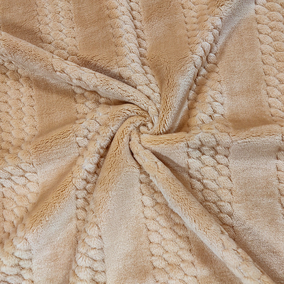 फैशनेबल Jacquard फलालैन ऊन कपड़ा 320 Gsm 150D स्लीपवियर के लिए