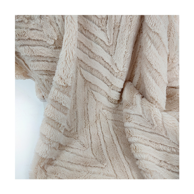 विभिन्न रंग पॉलिएस्टर फॉक्स फर फैब्रिक 150D / 288F 290GSM